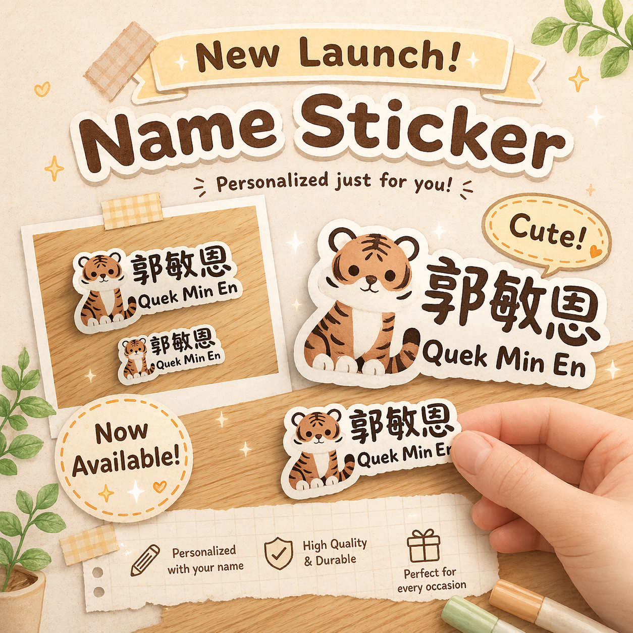 New Launch Name Sticker